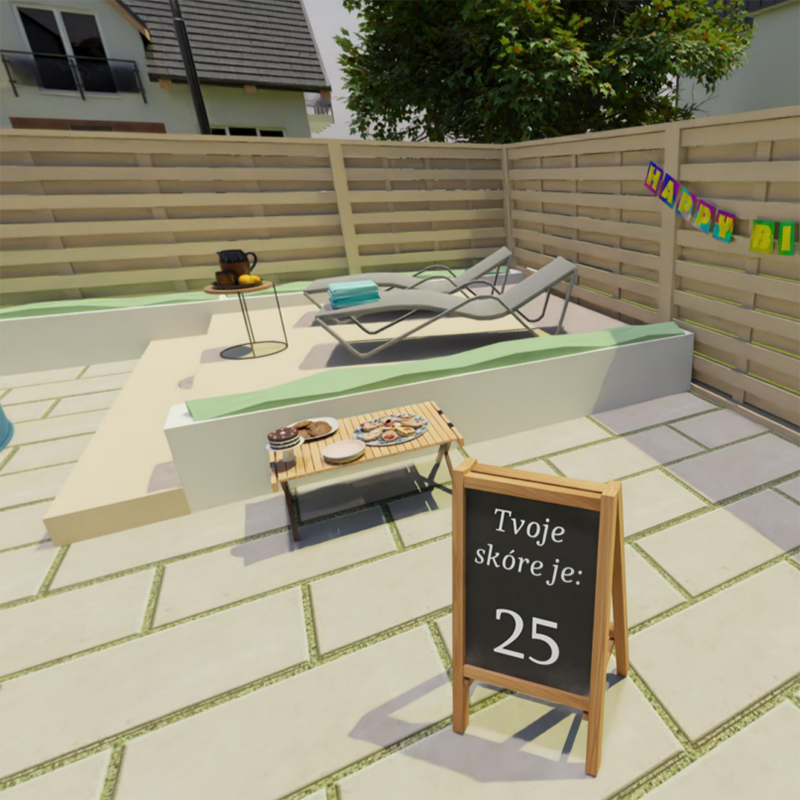 Snímek z aplikace VR Domek rizik
