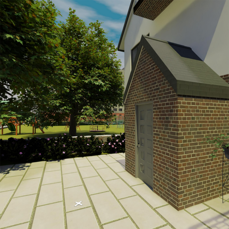 Snímek z aplikace VR Domek rizik
